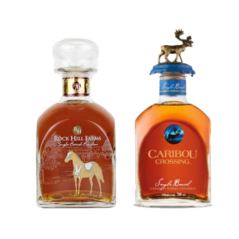 Rock Hill Farms Bouron & Caribou Crossing Whiskey Bourbon Whiskey Bundle