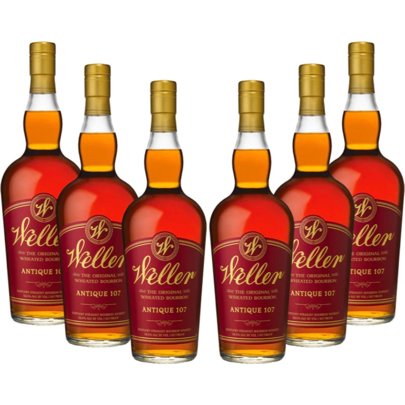 W.L. Weller Antique 107 Wheated Bourbon Whiskey 6 Pack