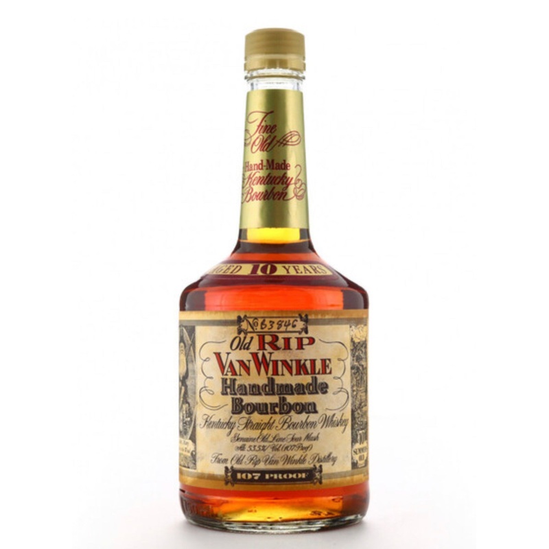 OLD RIP VAN WINKLE HANDMADE 107 PROOF 10 YEAR OLD BOURBON (SQUAT BOTTLE)