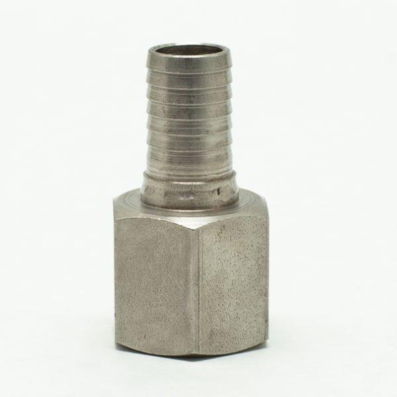 Female Stainless 1/2 NPT x 1/2 Barb