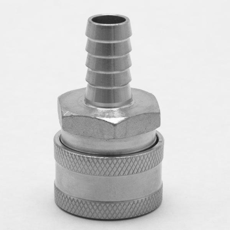 Female Stainless Quick Disconnect x 1/2 Barb