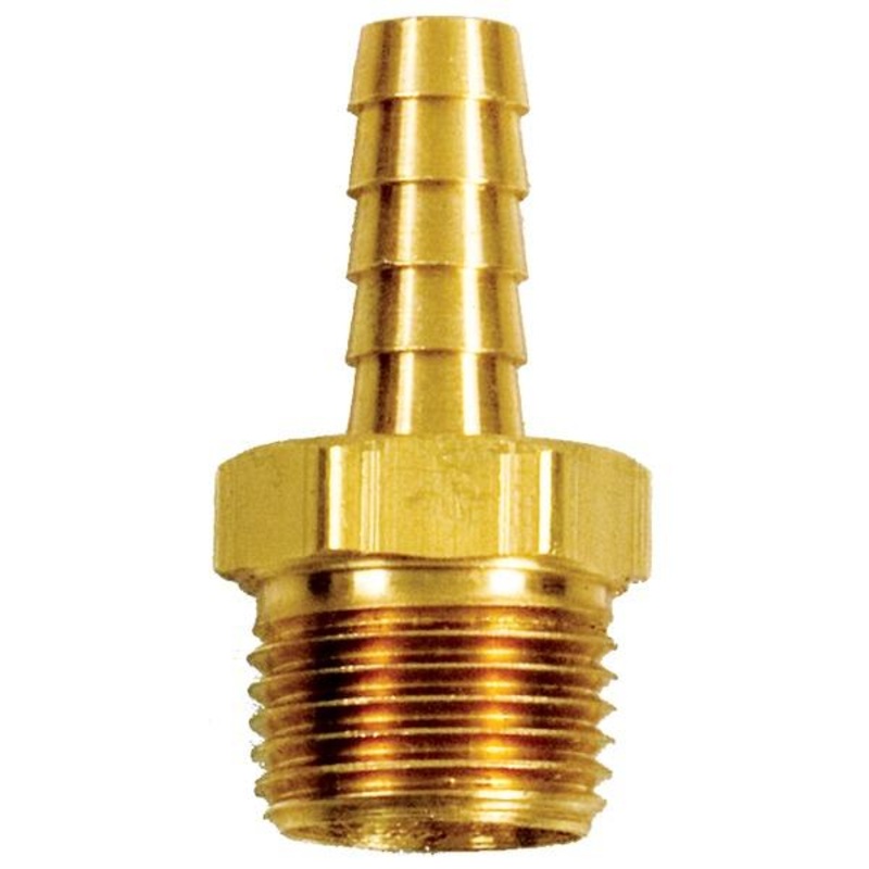 Male Brass 1/2 NPT x 3/8 Barb