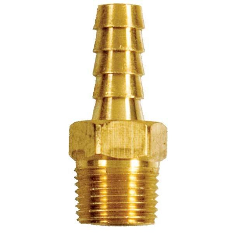 Male Brass 3/8 NPT x 3/8 Barb