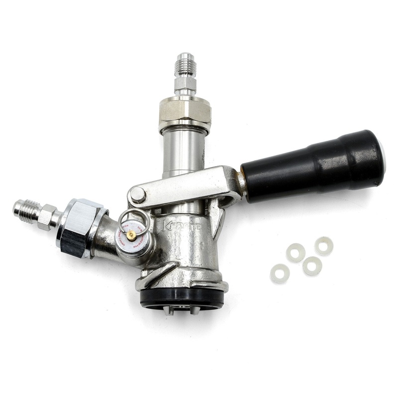 All-Stainless Sankey Keg Coupler with MFL Adapter – Commercial Keg with Homebrew Connections