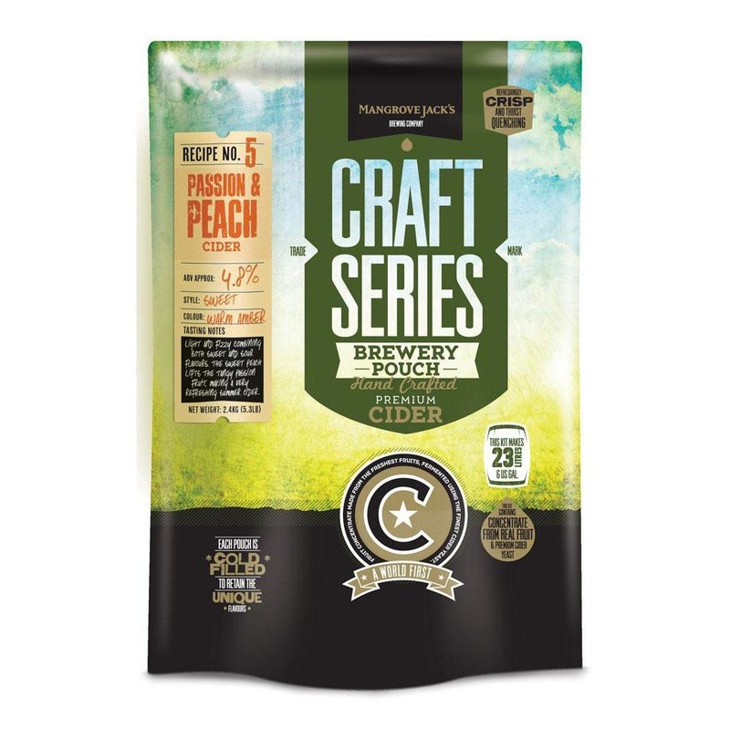 Craft Hard Peach & Passionfruit Cider Recipe Kit – Mangrove Jacks