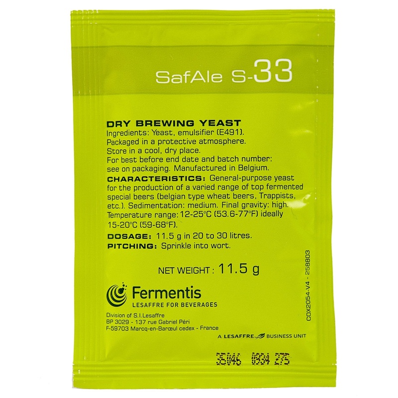 SafAle S-33 Ale Dry Yeast – Fermentis