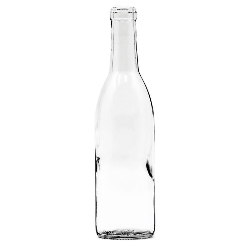 375 ml Clear Semi-Bordeaux Wine Bottles, 24 Per Case
