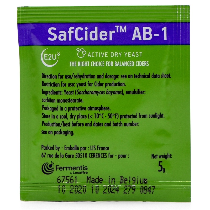 SafCider AB-1 Dry Yeast (5g) – Balanced Ciders