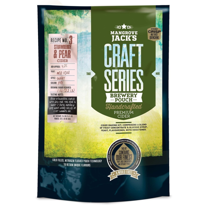 Craft Hard Strawberry Pear Cider Recipe Kit – Mangrove Jacks