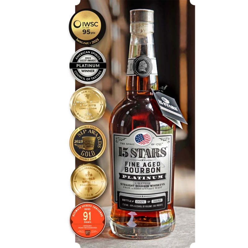 15 Stars Platinum Fine Aged Bourbon (750ml)