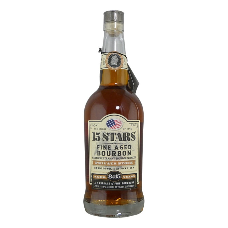 15 Stars Private Stock 8 & 15 year Blended Kentucky Straight Bourbon (750ml)