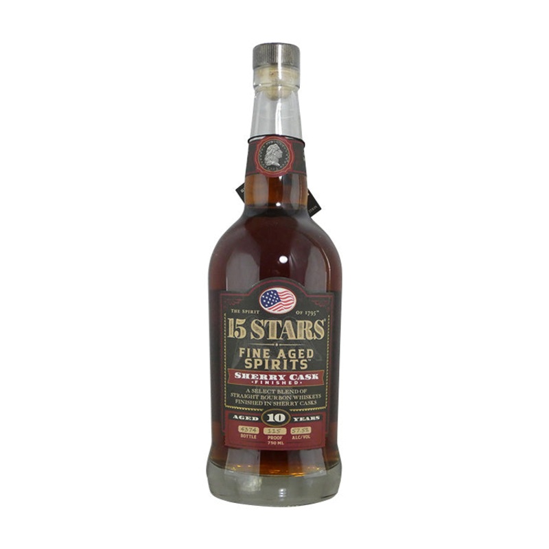 15 Stars Sherry Cask Finished Aged 10 Years Blended Straight Bourbon (750ml)