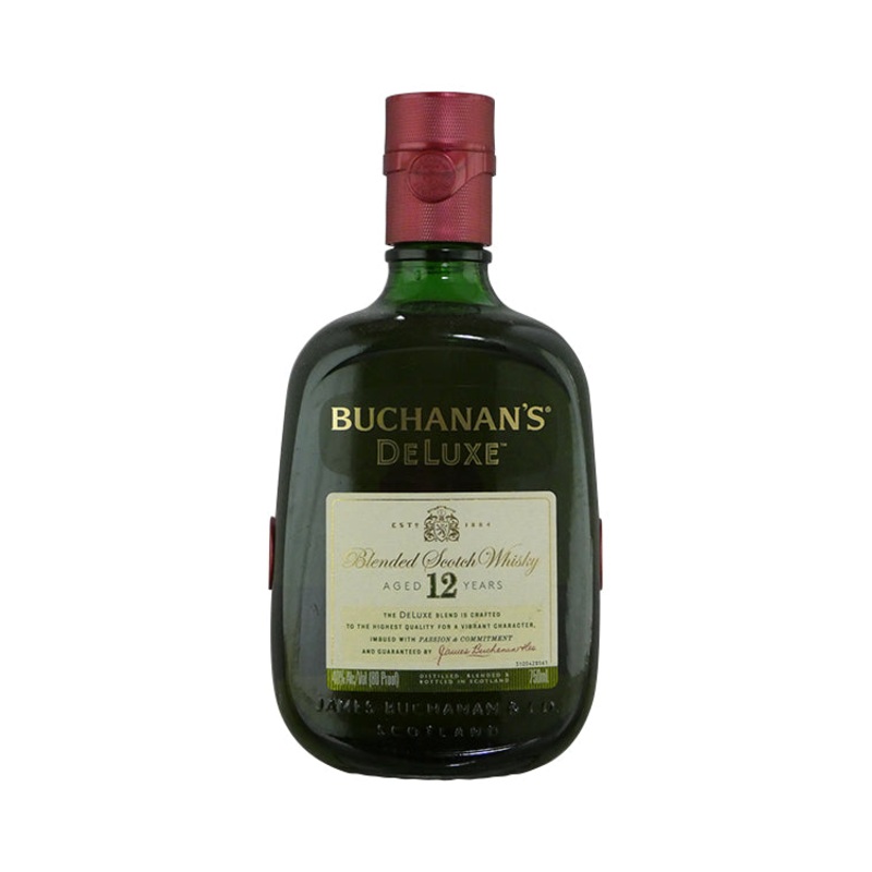 Buchanan’s De Luxe 12 Year Old Blended Scotch (750ml)