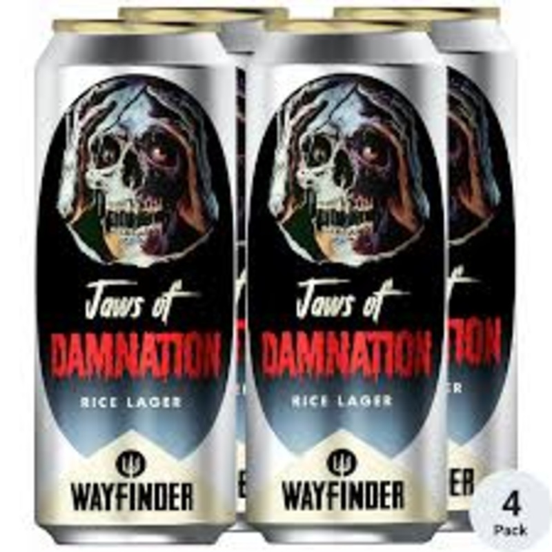 Wayfinder Jaws of Damnation Rice Lager(16oz Can 4pk)