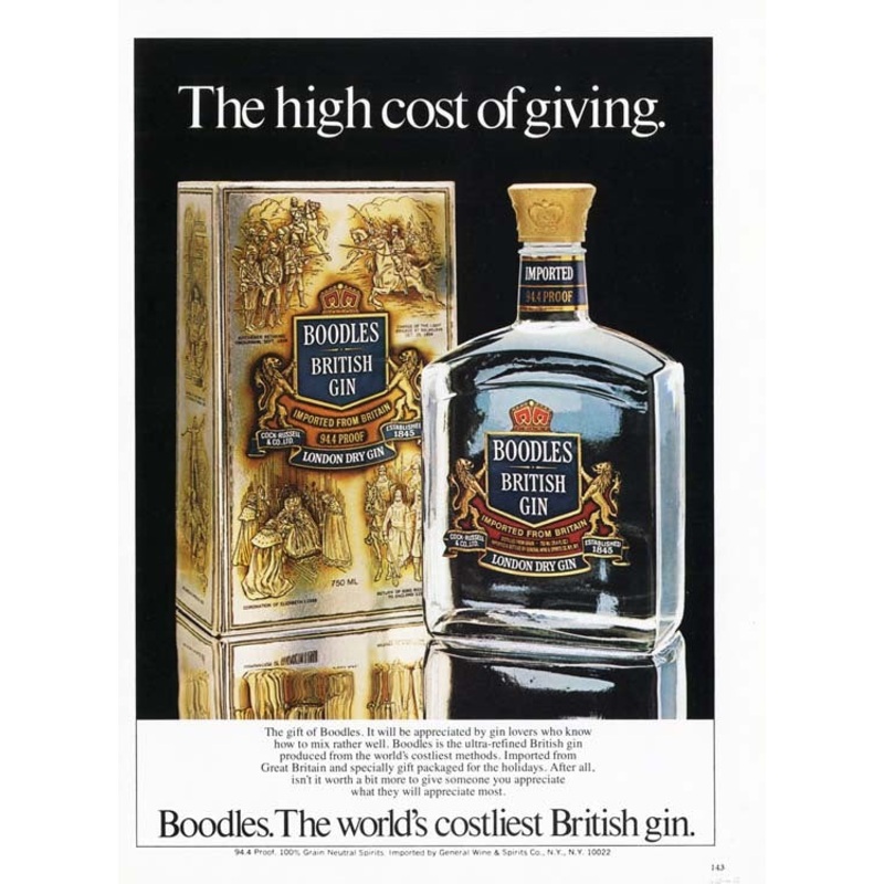 Boodles Gin Vintage 1970s In Box (1 Quart)