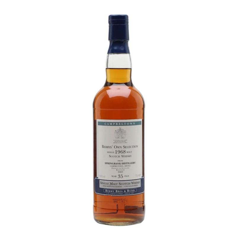 1968 Berry Bros. & Rudd Berrys’ Own Selection Springbank Single Malt Scotch Whisky (700ml)