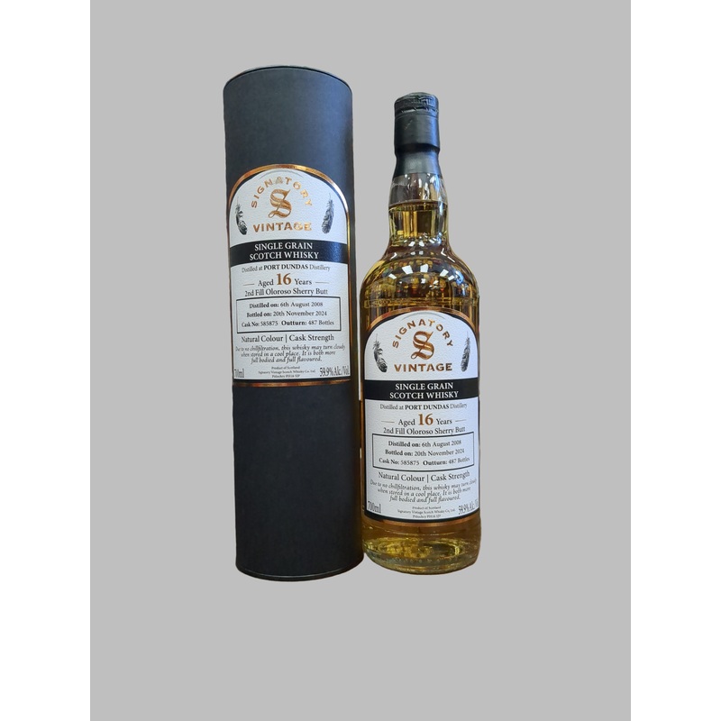 Signatory Cask Strength Port Dundas 2008 Refill Oloroso Sherry (700 ml)