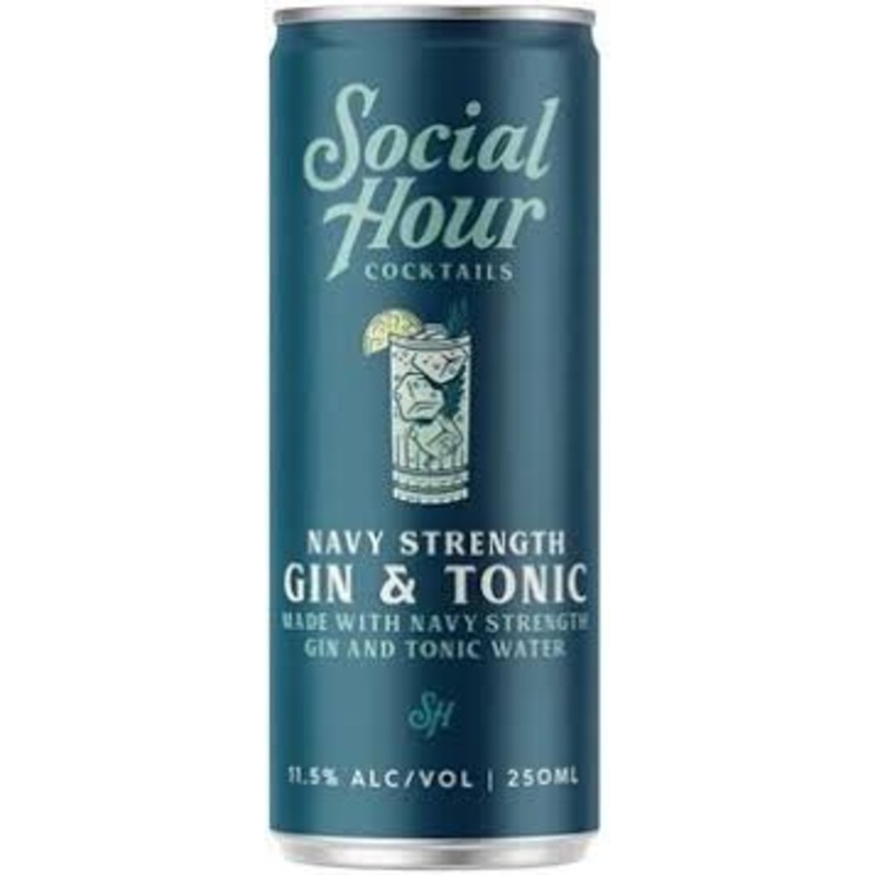 Social Hour Navy Strength Gin & Tonic(12oz Can 4pk)
