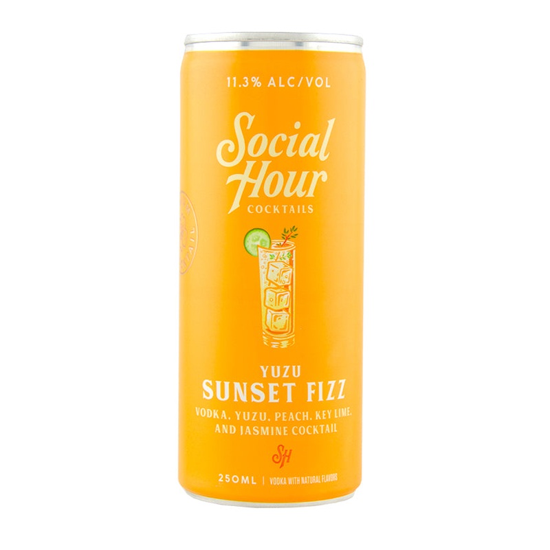 Social Hour Yuzu Sunset Fizz(12oz Can 4pk)