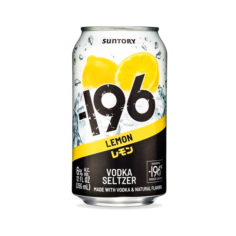 Suntory -196 Zero Sugar Lemon Vodka Seltzer (12oz Can 4 Pk)