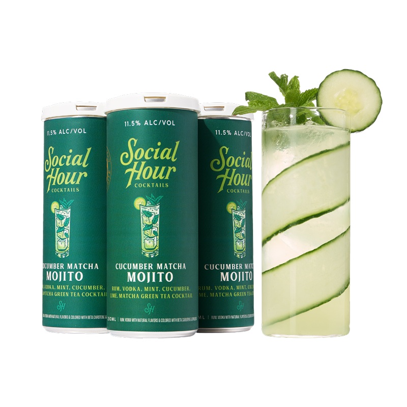 Social Hour Cocktails Cucumber Matcha Mojito250ml (4-pack cans)