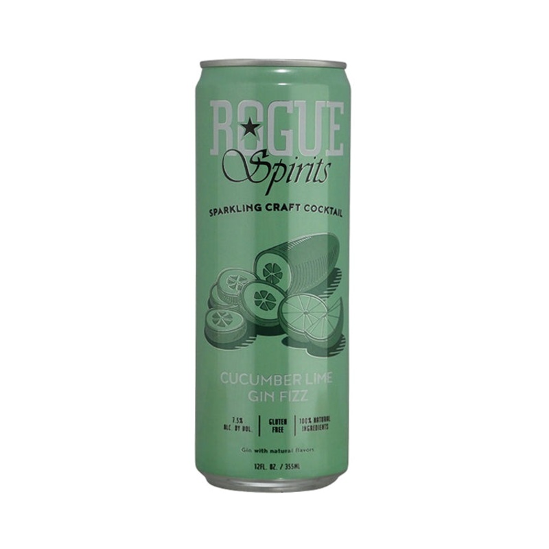 Rogue Spirits Sparkling Craft Cocktail Cucumber Lime Gin Fizz (12oz Can 4 Pk)