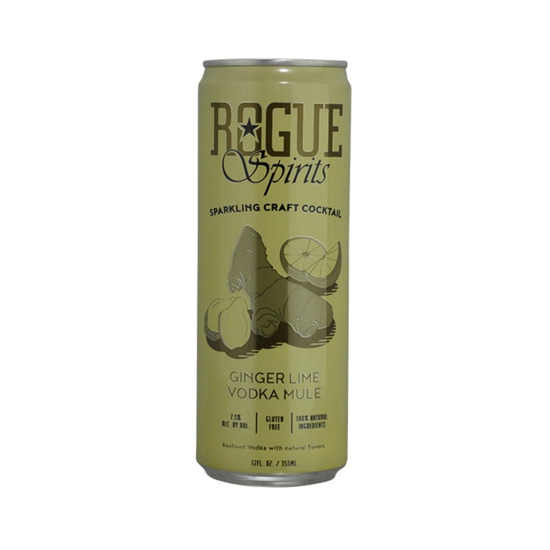 Rogue Spirits Sparkling Craft Cocktail Ginger Lime Vodka Mule (12oz Can 4 Pk)