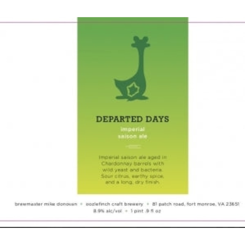 Oozlefinch Departed Days Farmhouse Saison (500ml)