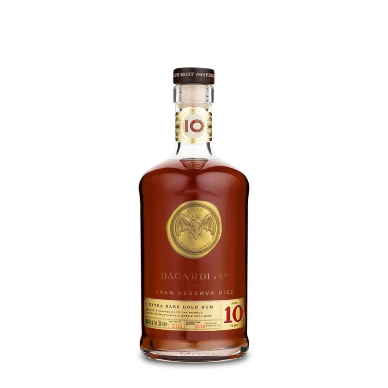 Bacardi Gran Reserva Diez 10 Year Old Extra Rare Gold Rum (750ml)