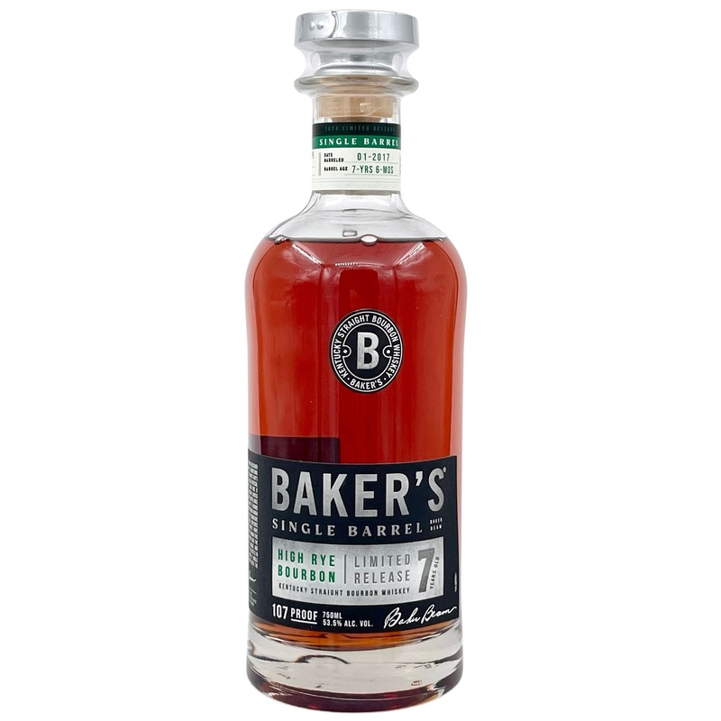 Baker’s 7 Year old Single Barrel High Rye Bourbon Whiskey Limited Release