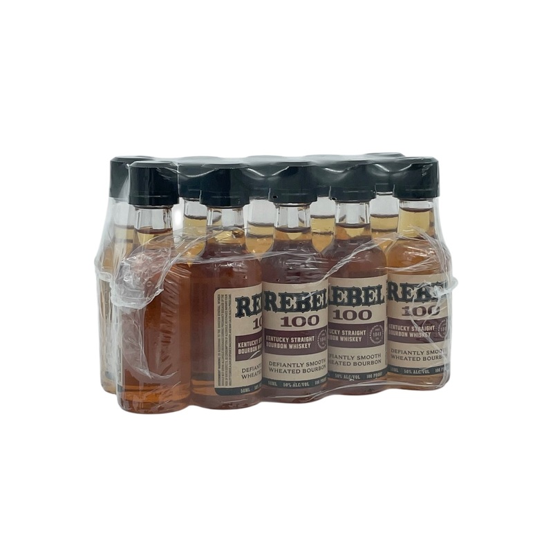 Rebel 100 Proof Bourbon Whiskey 10 x 50 ml