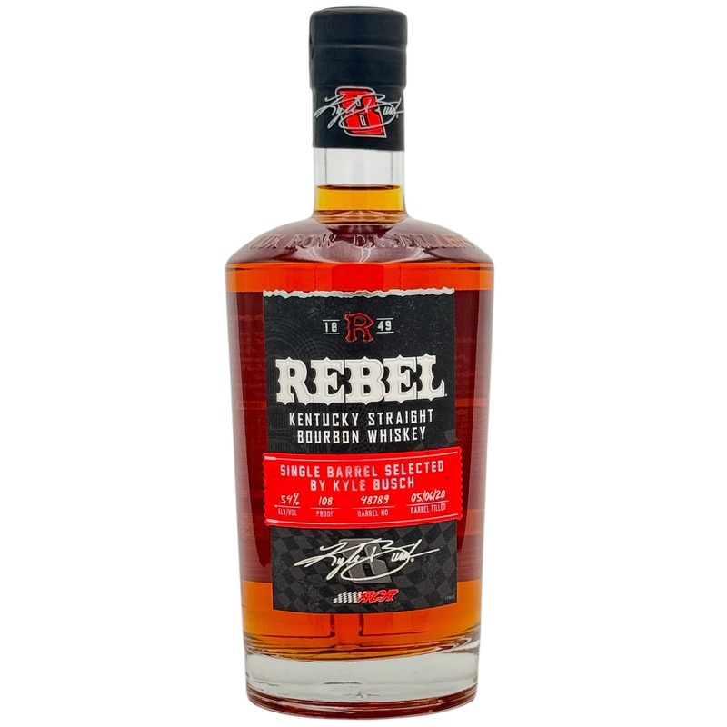 Rebel Kyle Busch Single Barrel Bourbon Whiskey 108 Proof