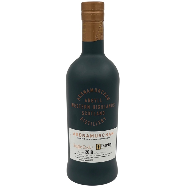 Ardnamurchan Single Cask 359 Single Malt Scotch Whiskey Unpeated Oloroso Sherry Cask