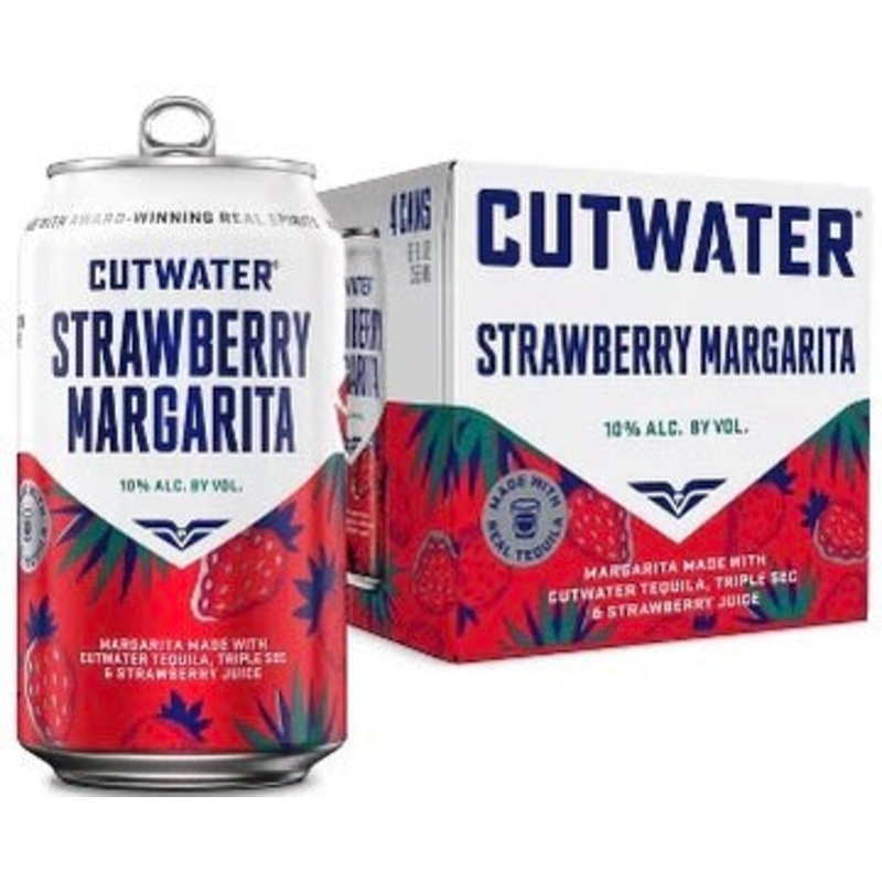 Cutwater Strawberry Margarita RTD Cocktail 4 x 355ml Cans