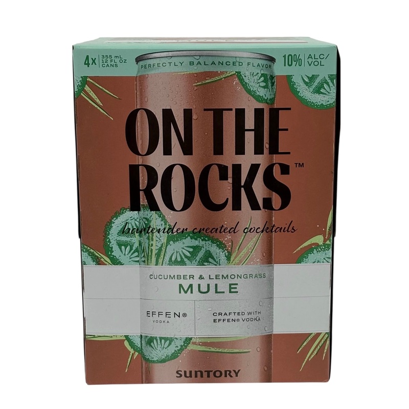 On the Rocks RTD  Cucumber & Lemongrass Moscow Mule Carbonated Cocktail 4 x 355 ml Cans