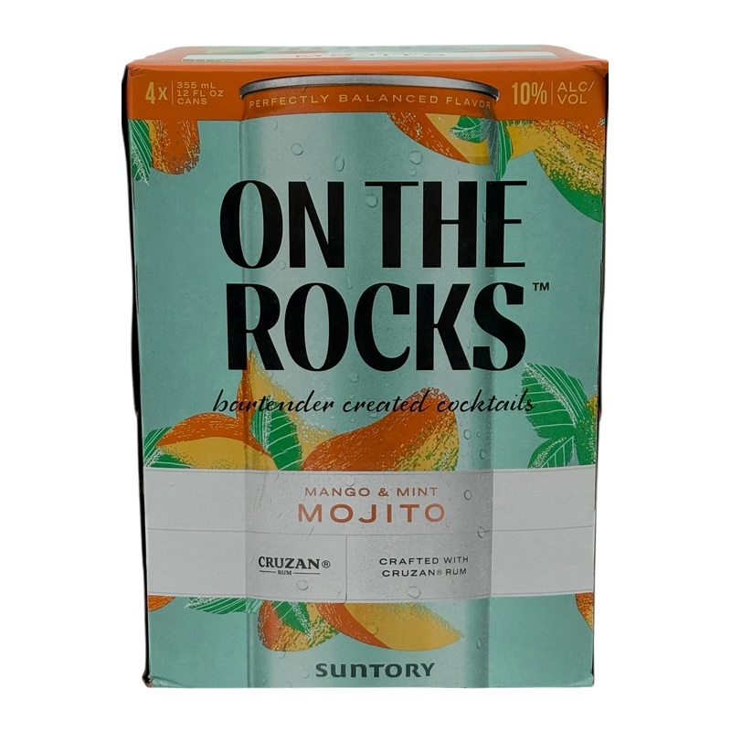 On the Rocks RTD  Mango & Mint Mojito Carbonated Cocktail 4 x 355 ml Cans