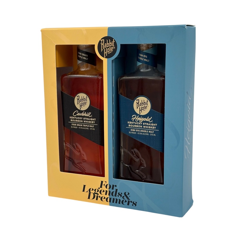 Rabbit Hole Bourbon Whiskey Heigold & Cavehill 2 x 375 ml Gift Set
