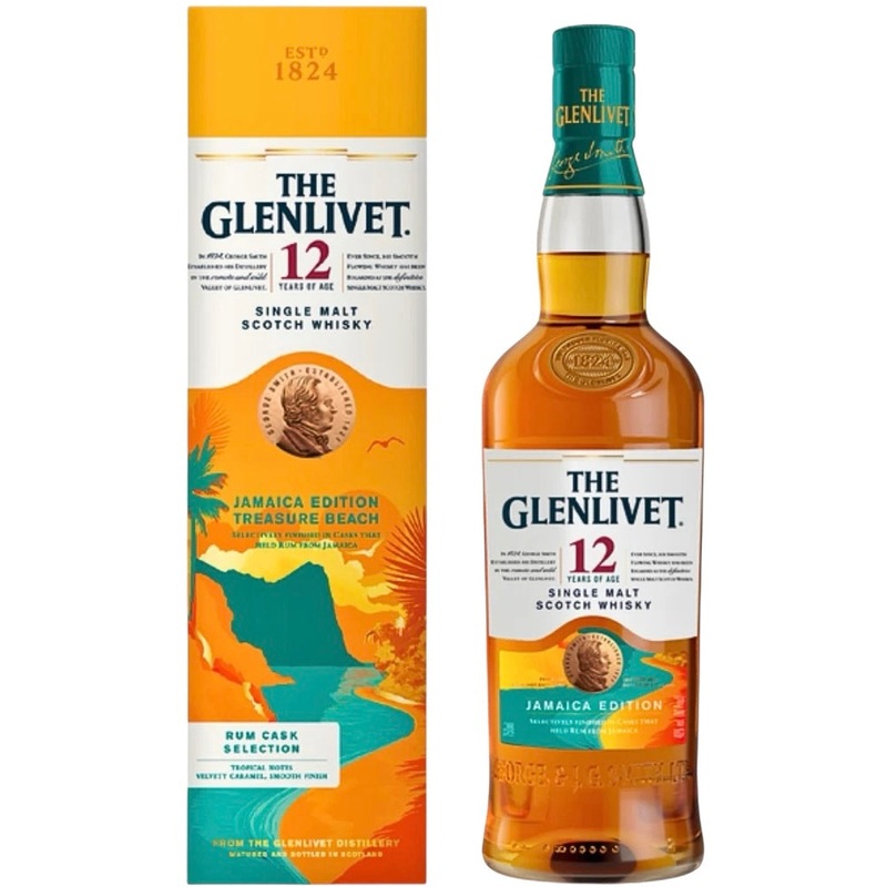 Glenlivet 12 year Jamaica Edition Treasure Beach Rum Finish Single Malt Scotch Whisky