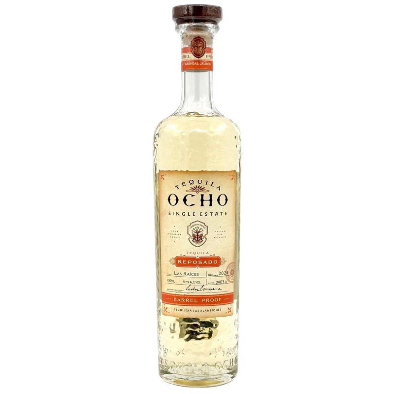 Tequila Ocho Reposado Barrel Proof Tequila Single Estate 2024 Las Raices