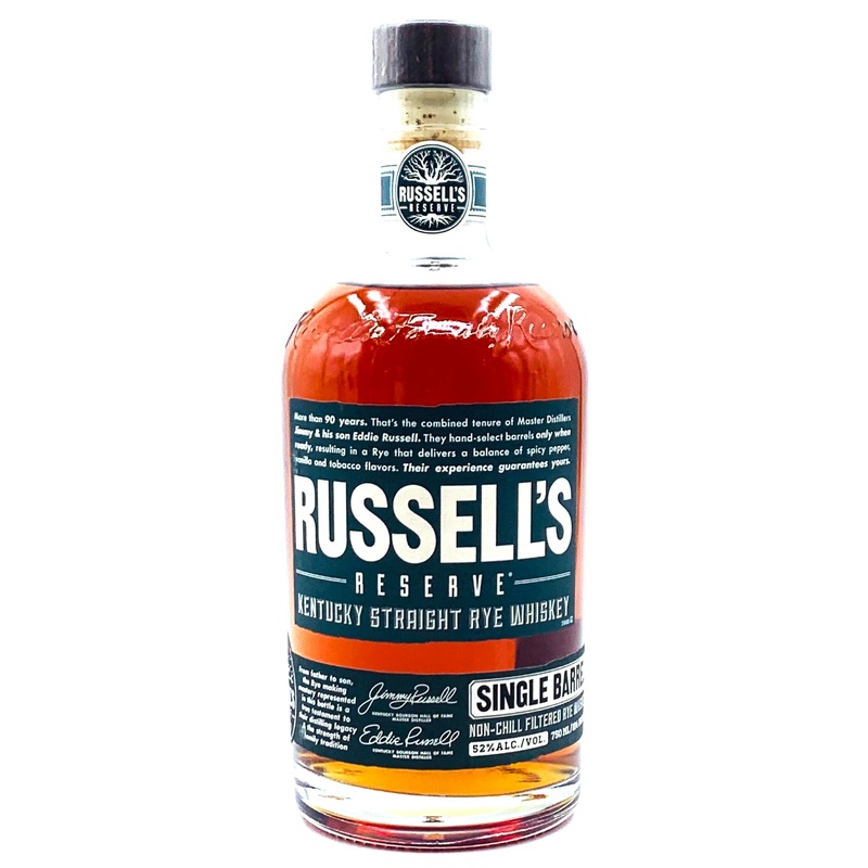 Russell’s Reserve Single Barrel Rye Whiskey 104 Proof