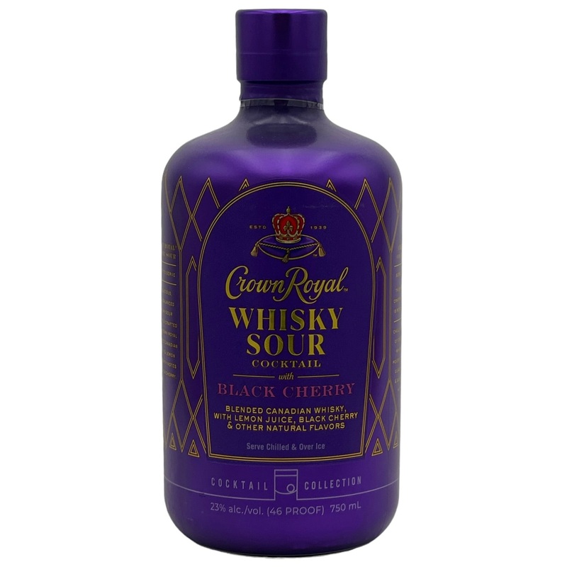 Crown Royal Black Cherry Whiskey Sour Bottled Cocktail RTD 750 ml