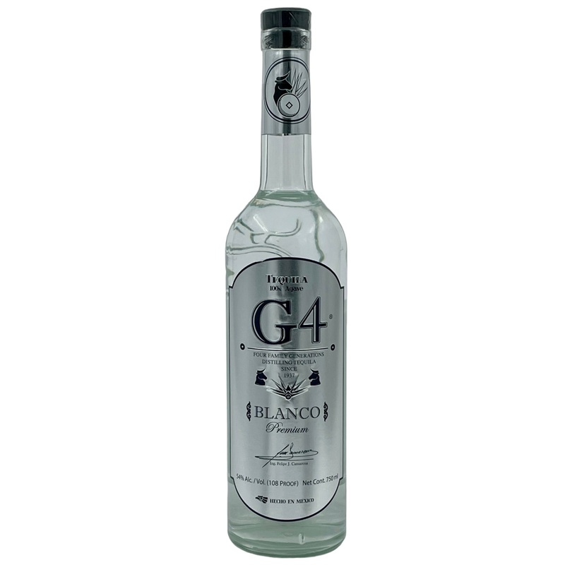 G4 Blanco High Proof Tequila 108 Proof