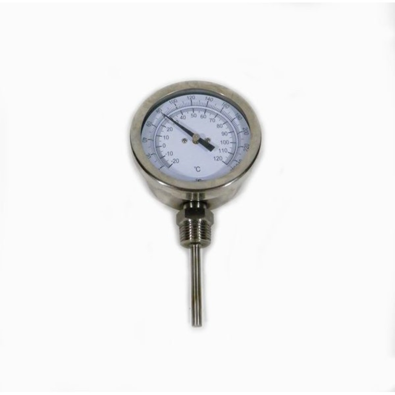 1/2 NPT Bottom Connect Thermometer 3 Dial, 3 probe 0 to 250F Commercial Grade