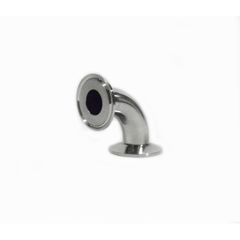 1.5 Tri Clamp 90 Elbow with 1 Bore, Stainless Steel 304