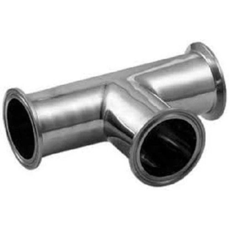 2 Tri Clamp Tee, Stainless Steel, SS304