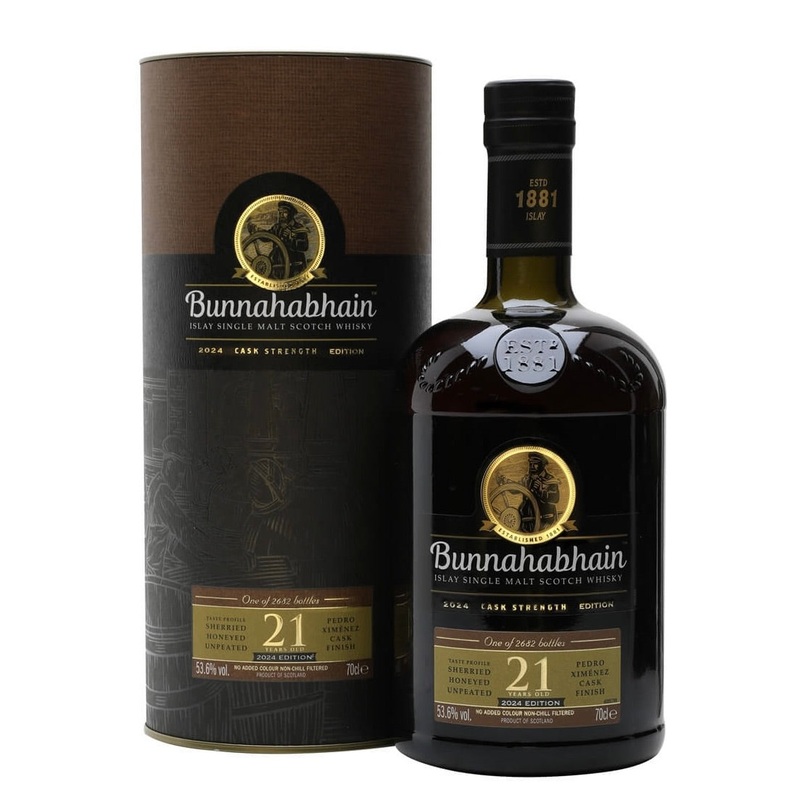 Bunnahabhain 21 Year Old PX Finish Cask Strength Single Malt Scotch Whisky 2024 Release
