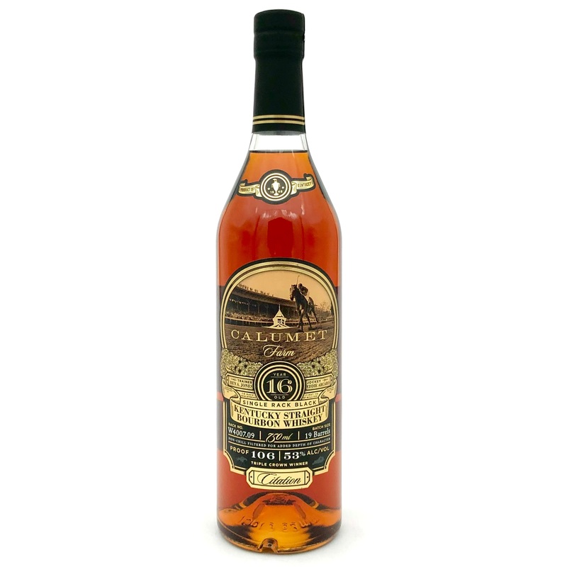 Calumet Farm Citation Single Rack Black 16 Year Old Bourbon Whiskey