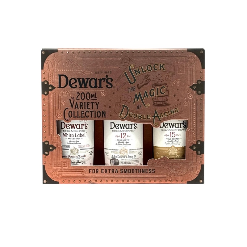Dewar’s Gift Set Scotch Whisky 3 x 200 ml White Label, 12 yr & 15 yr