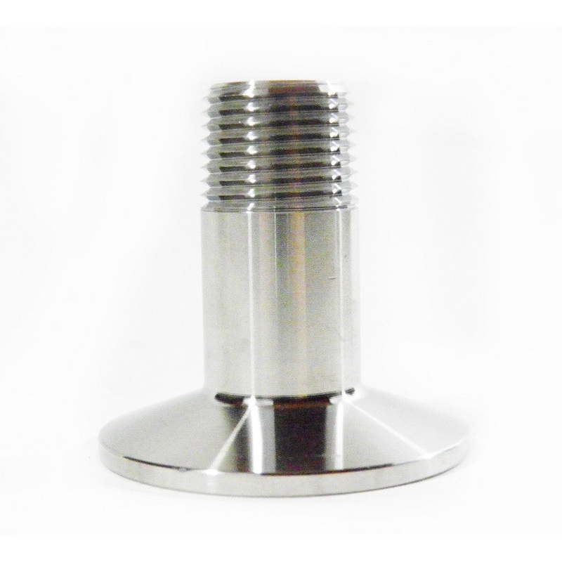 1.5 Tri Clamp to 1/2 Male NPT Adapter, 304 Stainless Steel