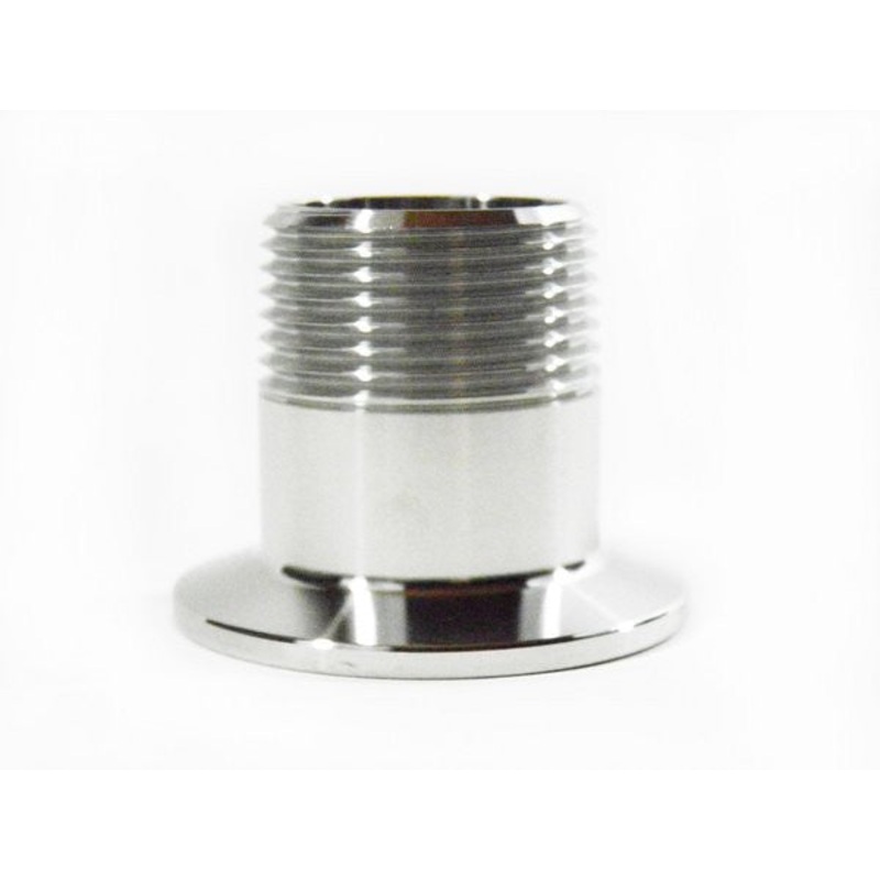 1.5 Tri Clamp to 1 Male NPT Adapter, 304 Stainless Steel